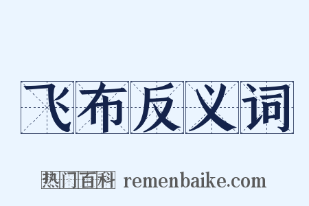 飞布反义词是什么意思的图片